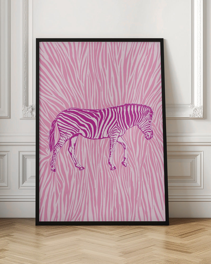African Zebra striking camouflage - Poster / Art Print