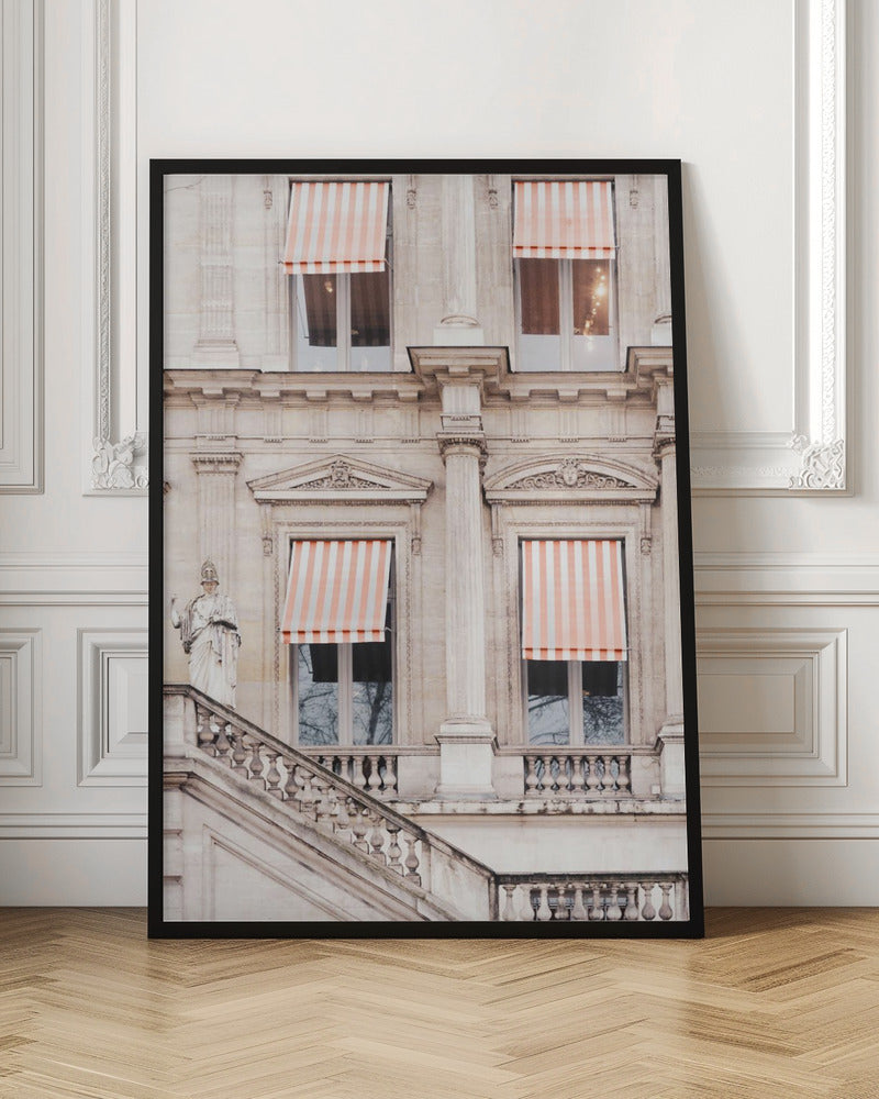 Striped Paris Awning - Poster / Art Print