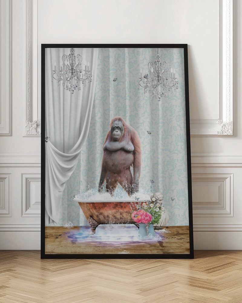 Orangutan & Bubbles - Poster / Art Print