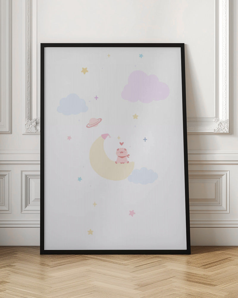 Pig On The Moon - Poster / Art Print