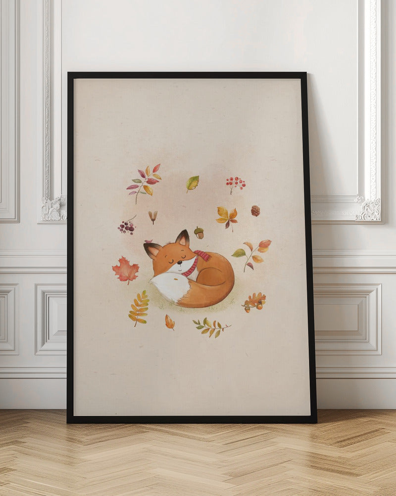 Fox In Fall Foliage - Poster / Art Print