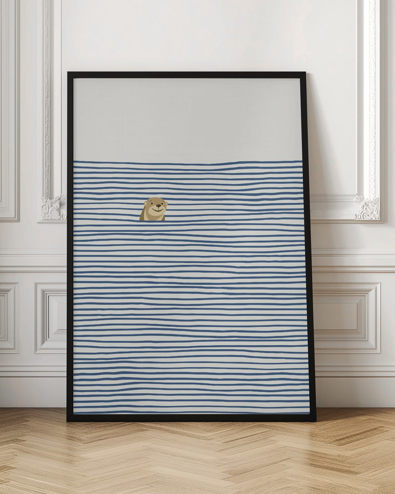 Otter in the Waves - Poster / Art Print