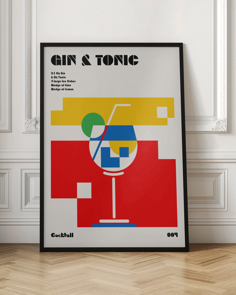 Gin & Tonic Bauhaus Cocktail - Poster / Art Print