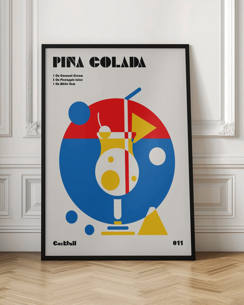 Pina Colada Bauhaus Cocktail - Poster / Art Print