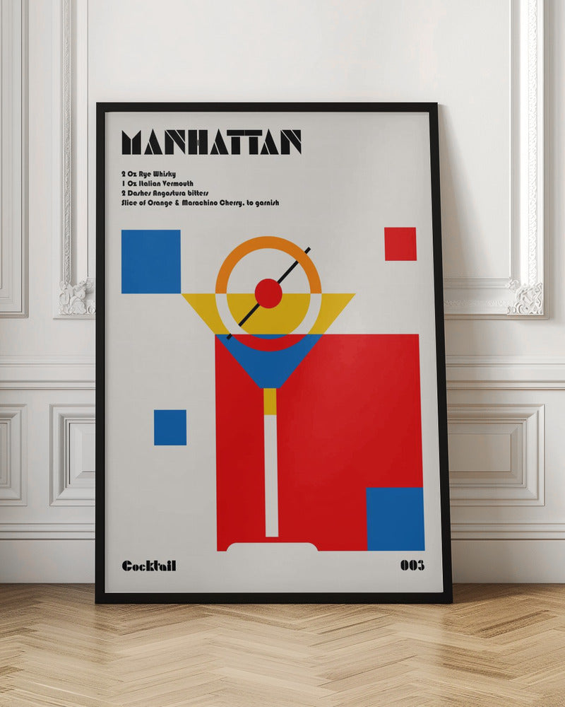 Manhattan Bauhaus Cocktail - Poster / Art Print