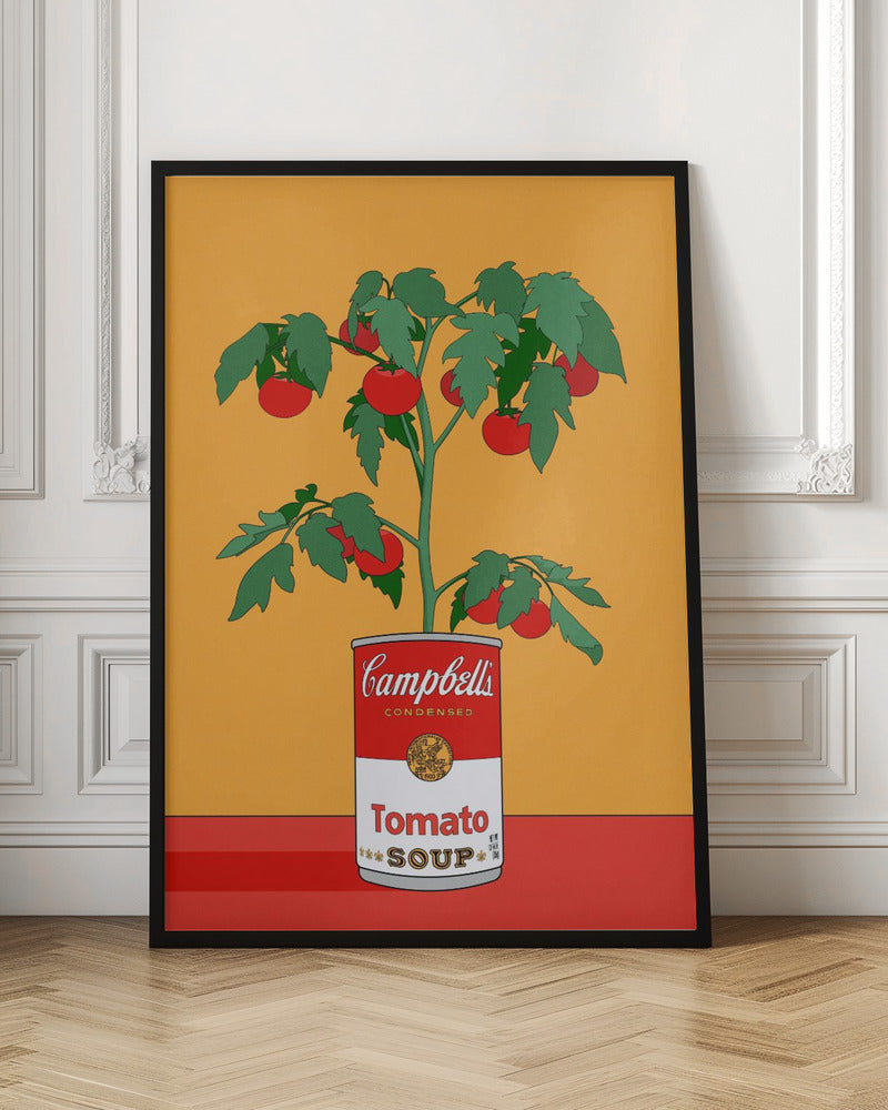 Campbells Soup Tomato Plant Retro Illustration - Poster / Art Print