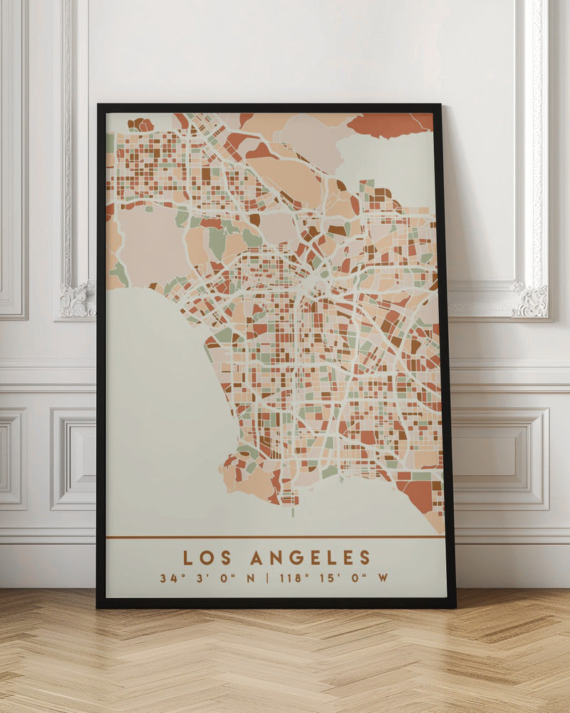Black Maps Earth Tones 42 - Poster / Art Print