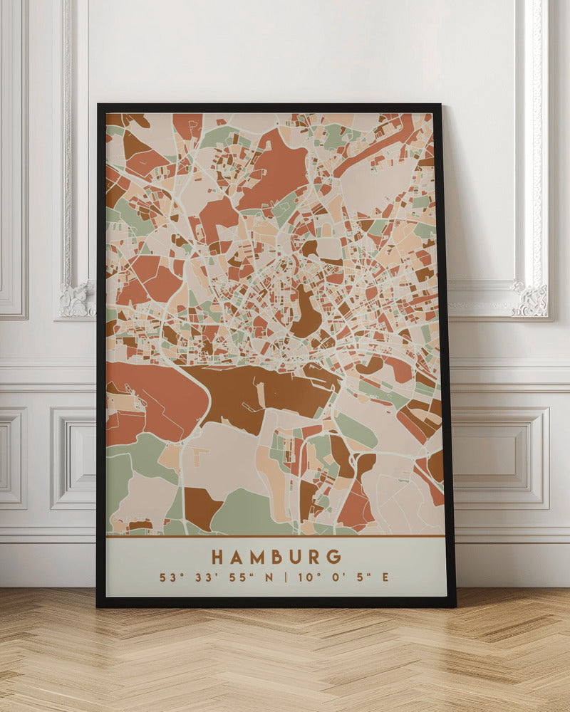Black Maps Earth Tones 31 - Poster / Art Print