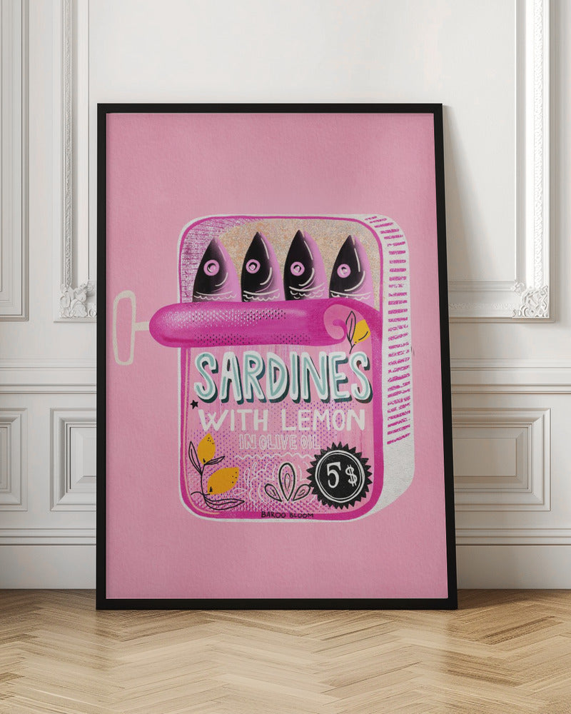 Sardines Tin Can Pink - Poster / Art Print