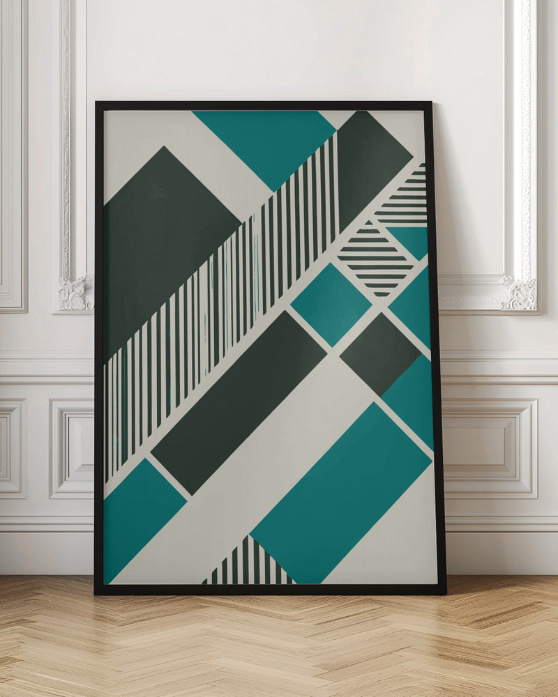Geometric Teal - Poster / Art Print