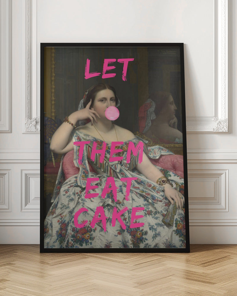 Let Them Eat Cake, Bubble Gum Vintage Portrait - Poster / Art Print