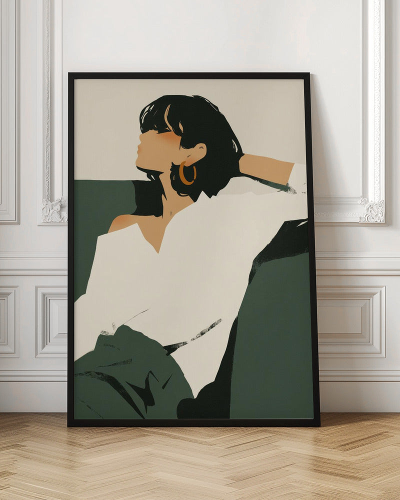 Relaxing woman - Poster / Art Print