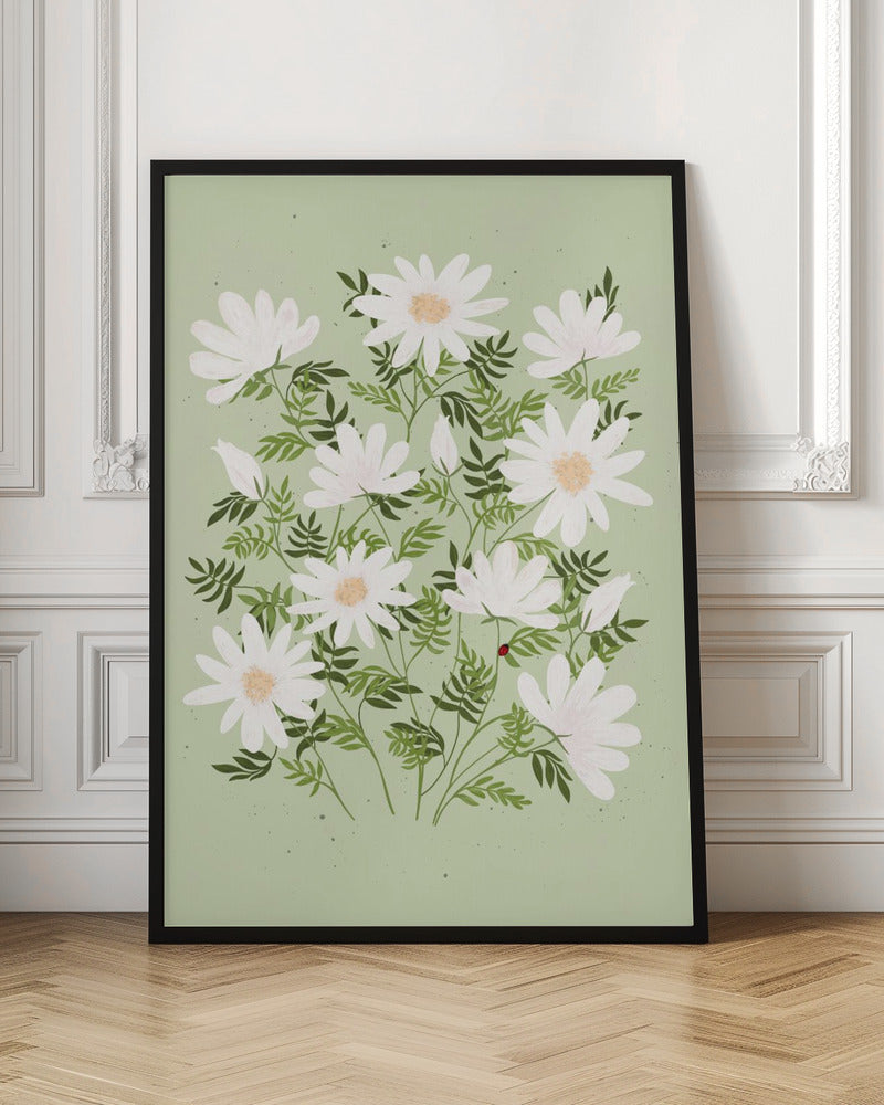 Ladybug flowers - Poster / Art Print