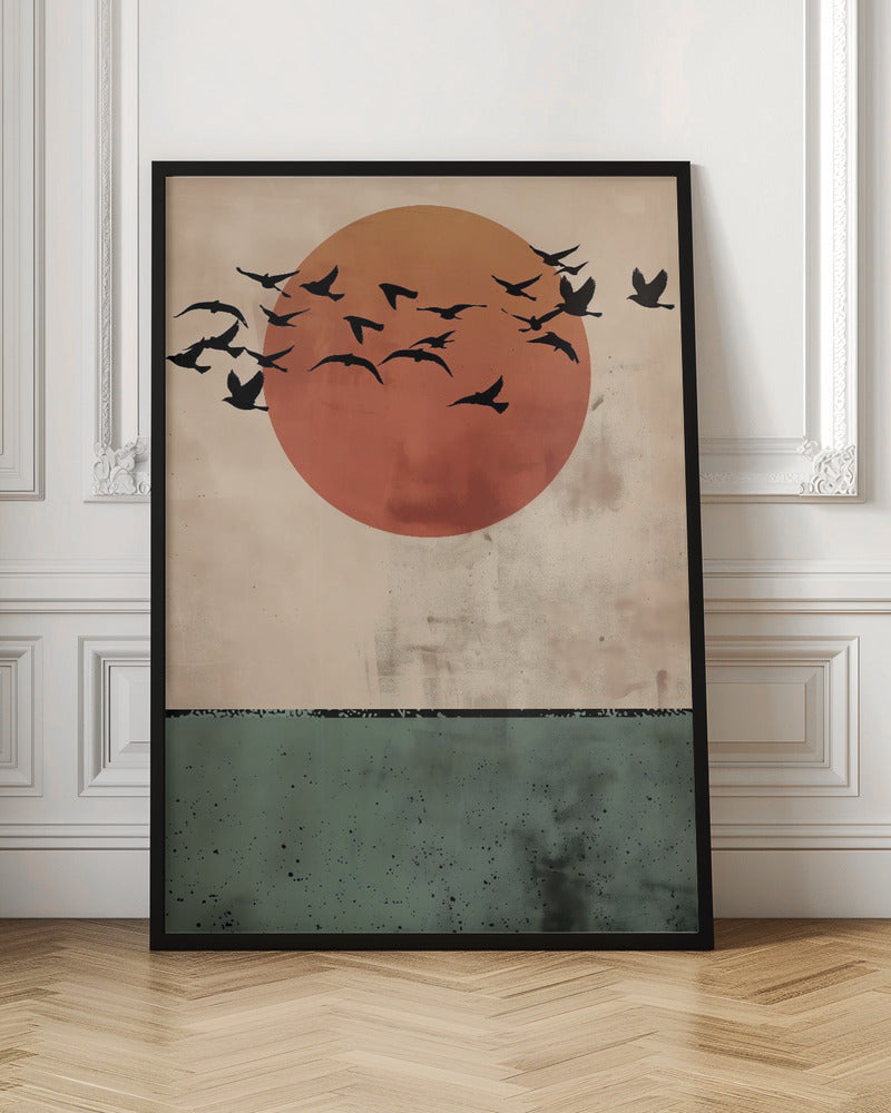 Birds Flying In the Sunset - Poster / Art Print