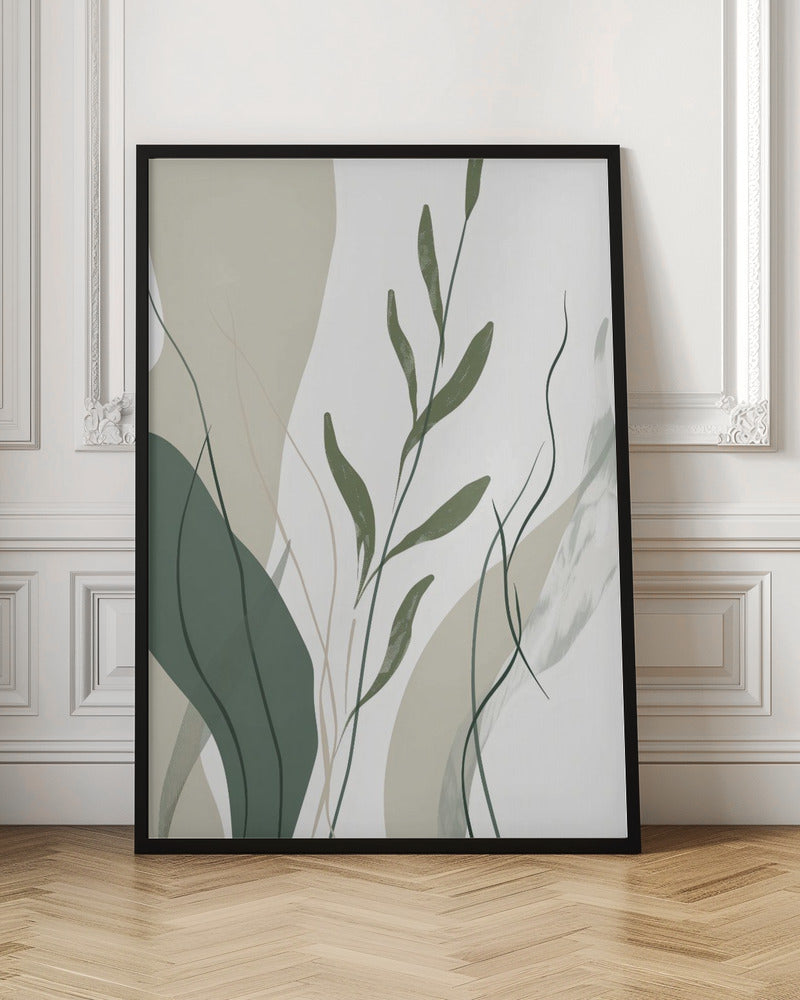 Green Abstract Leaves No 1 - Poster / Art Print