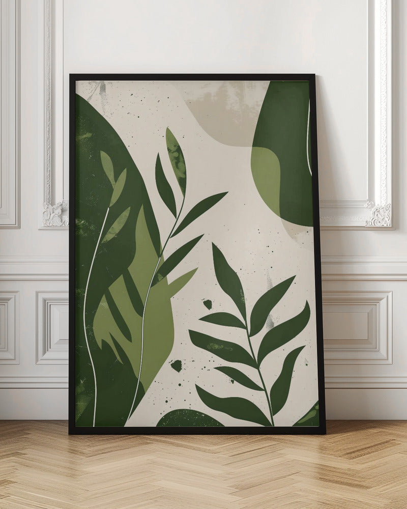 Green Abstract Leaves No 2 - Poster / Art Print