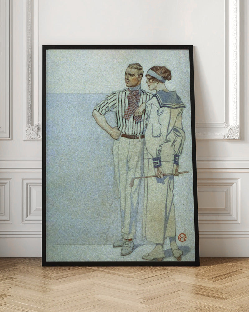 Man and Woman In Sport Clothes (1913) - Poster / Art Print