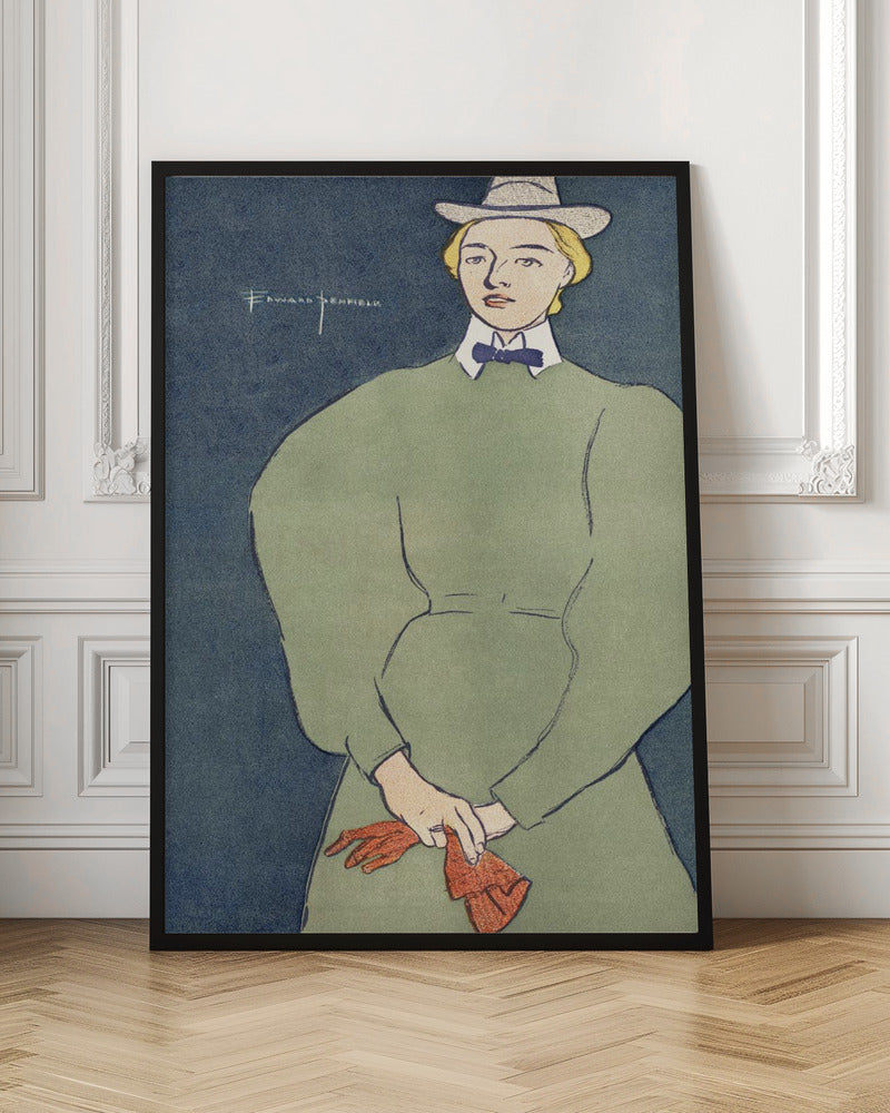 Woman Holding Gloves (1896) - Poster / Art Print