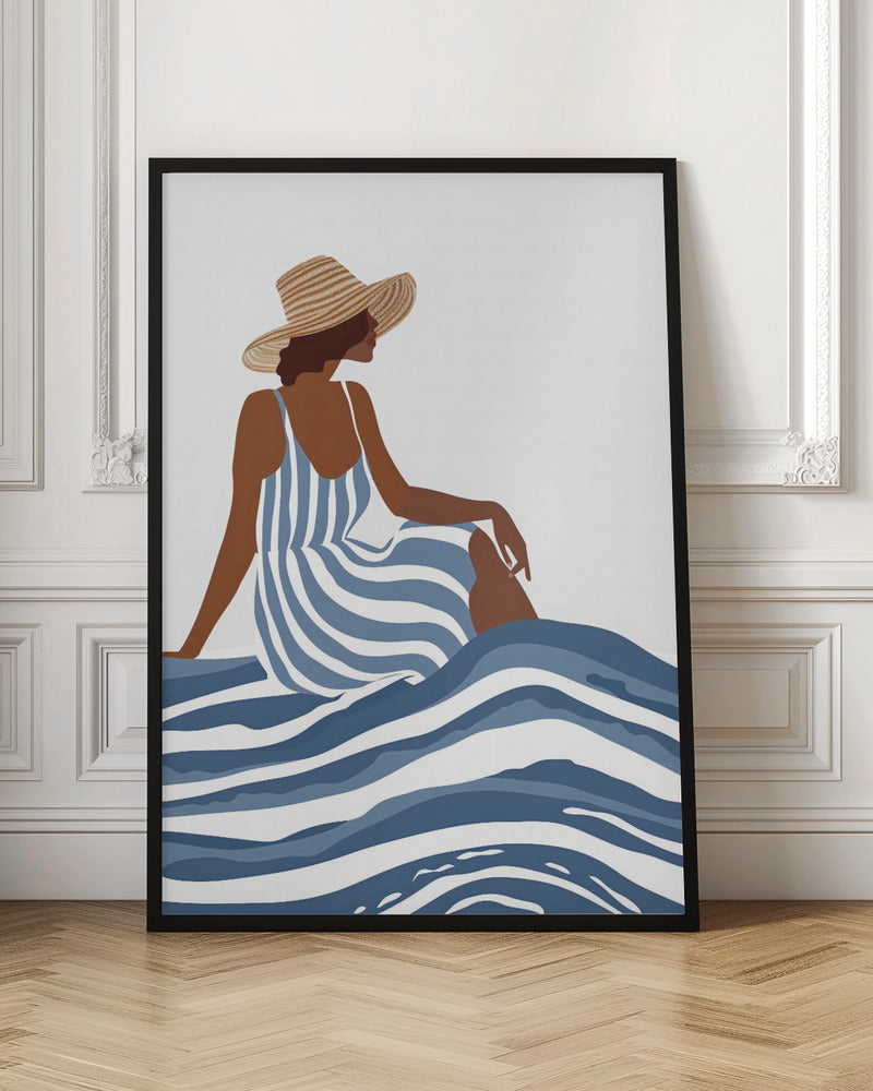 The Girl In The Striped Dress - Poster / Art Print