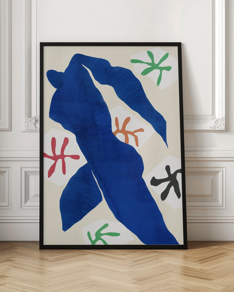 Abstract Blue Figure - Poster / Art Print