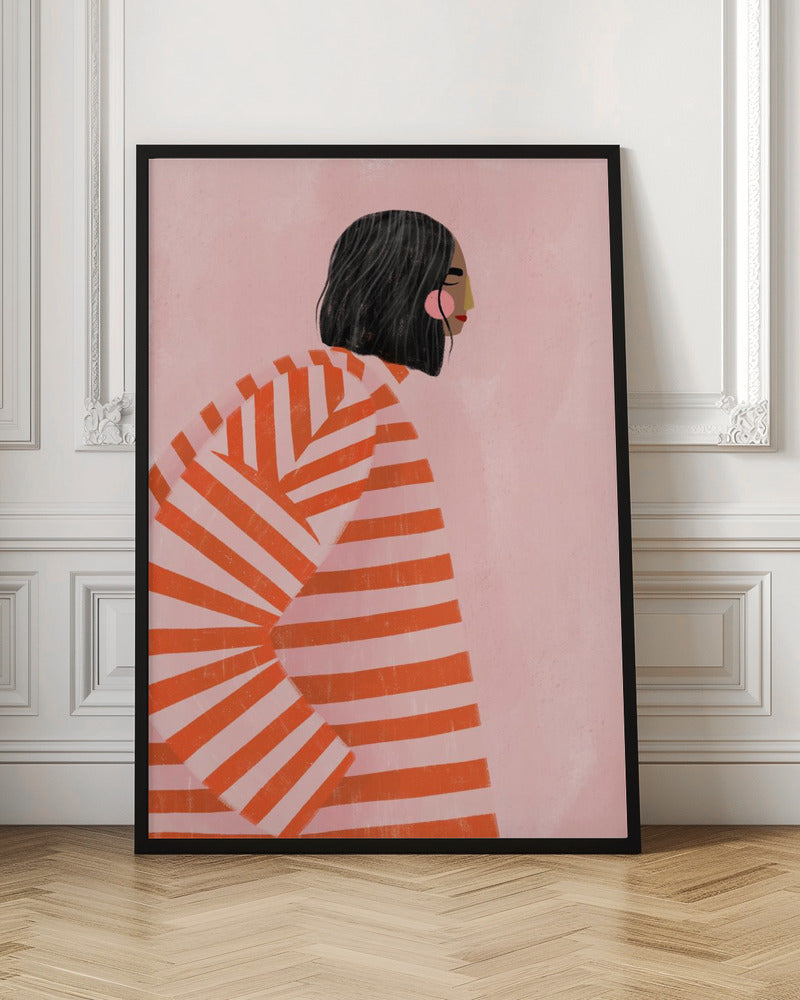 The Woman With the Orange Stripes - Poster / Art Print