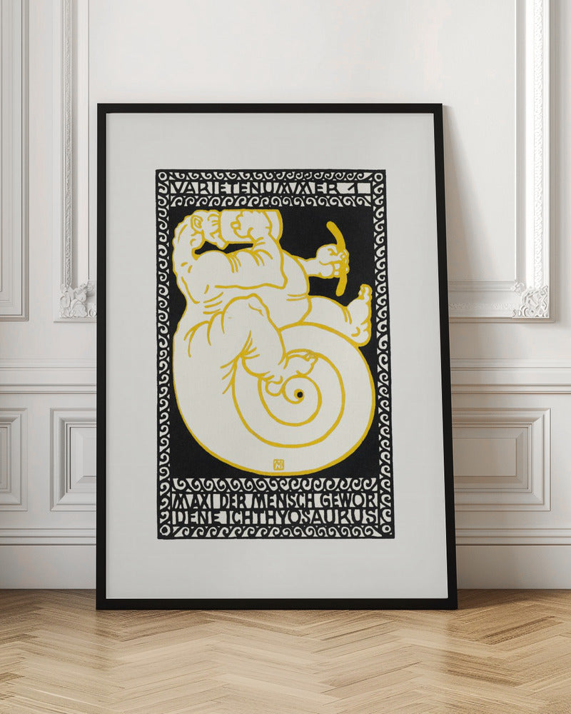 Variety Act 1 Maxi the Ichthyosaurus Turned Man - Poster / Art Print