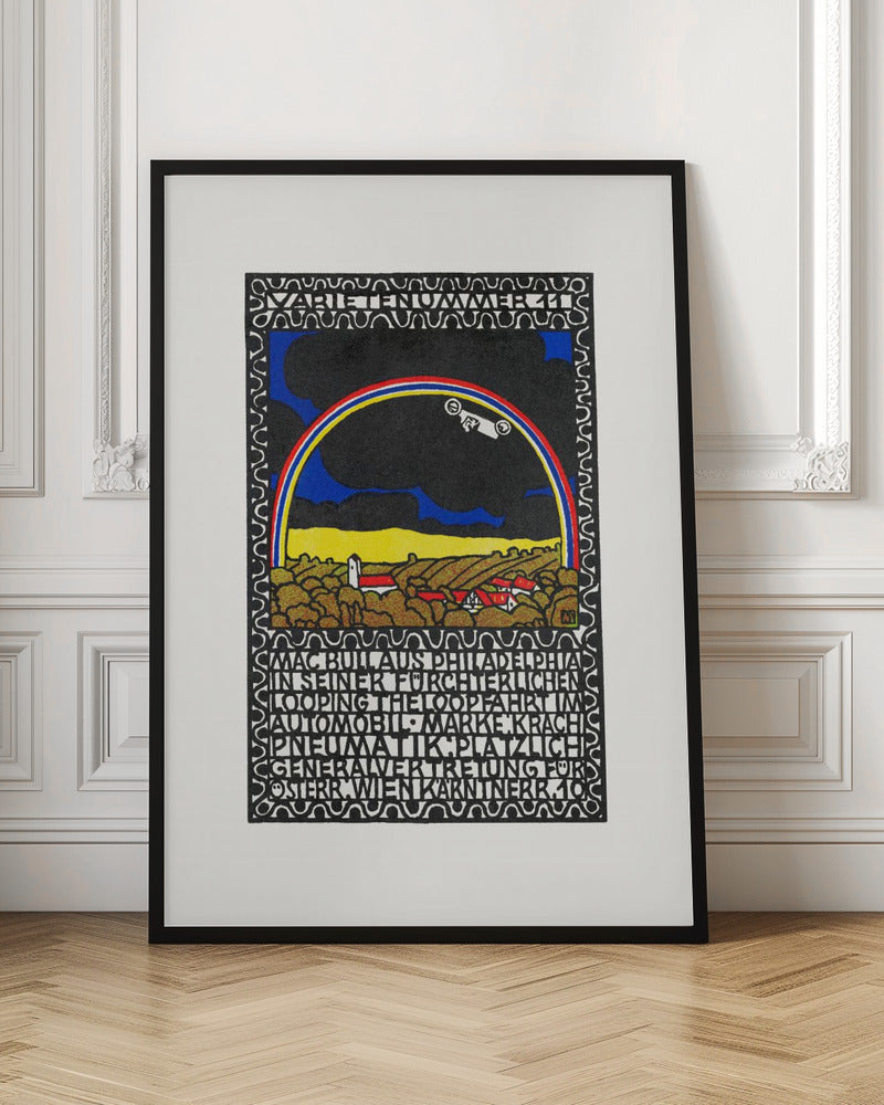 Mac Bull From Philadelphia In His Frightful Loop the Loop Ride In His Car - Poster / Art Print