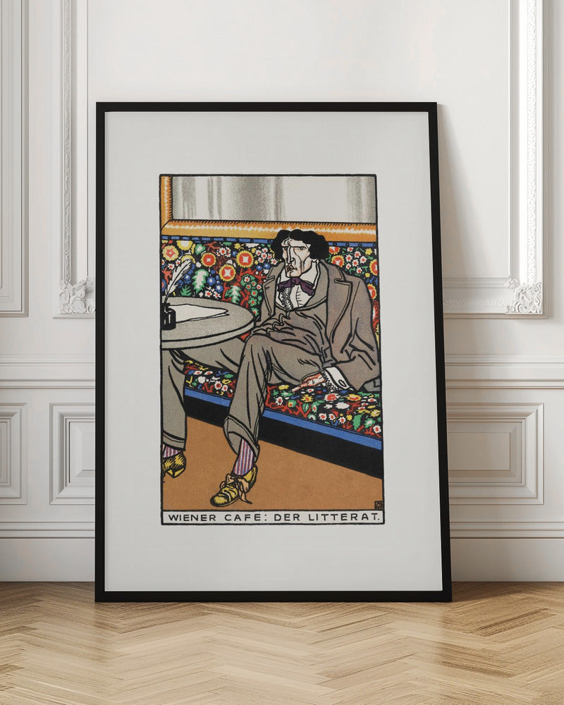 Viennese Café the Man of Letters - Poster / Art Print