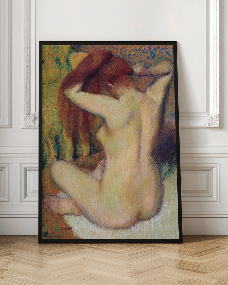 Woman Combing Her Hair - Poster / Art Print