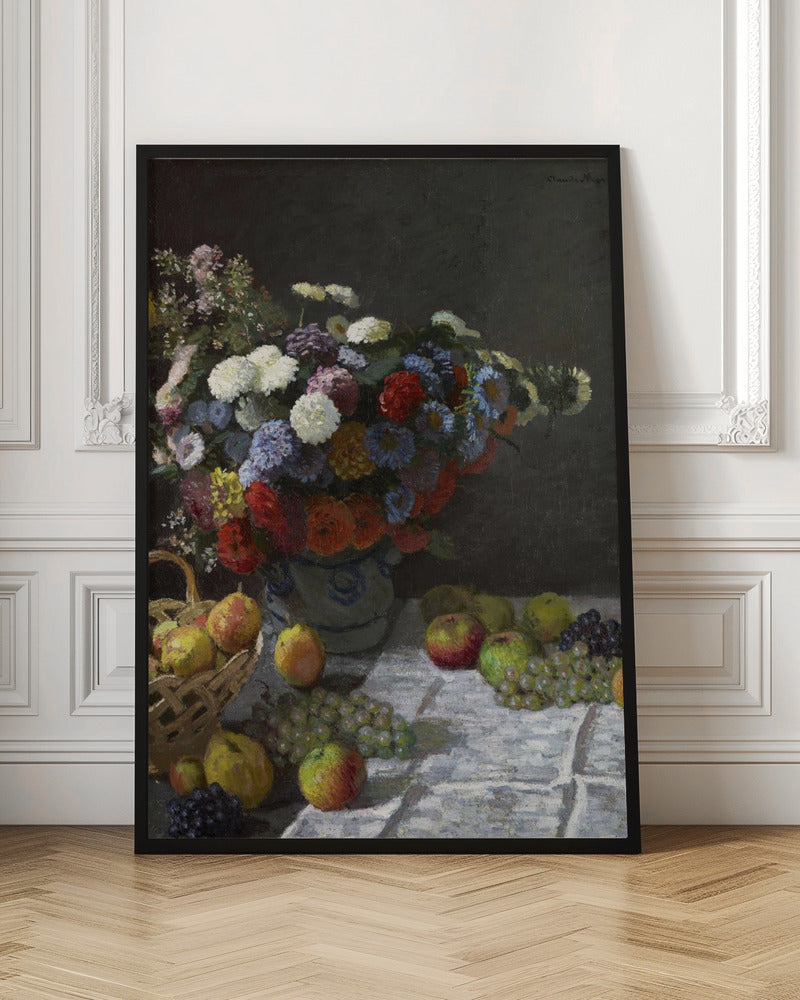 Still Life With Flowers and Fruit (1869) By Claude Monet - Poster / Art Print