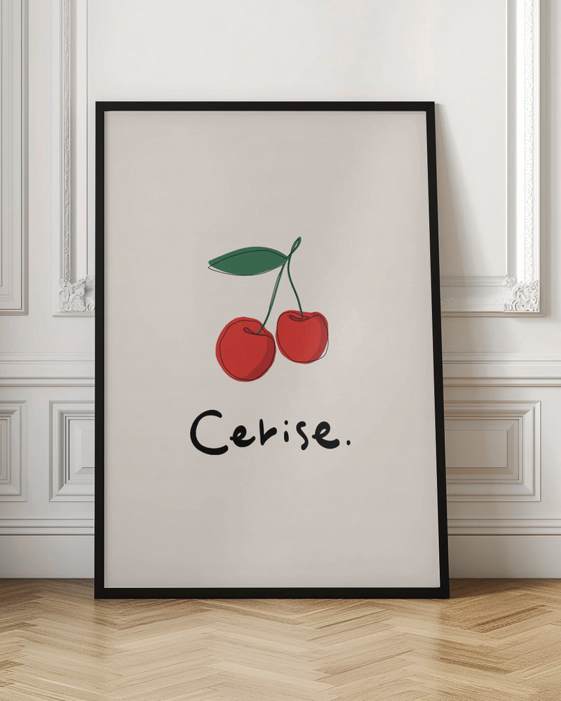 Modern French Fruits Collection "Cherry / Cerise" - Poster / Art Print