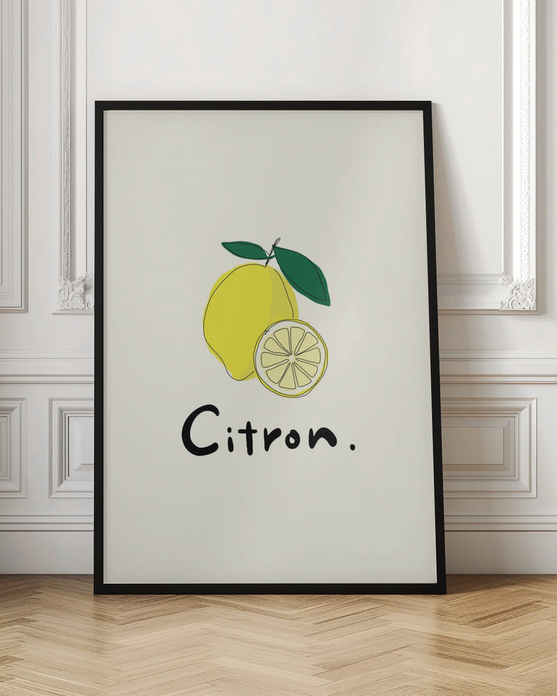 Modern French Fruits Collection "Lemon / Citron" - Poster / Art Print