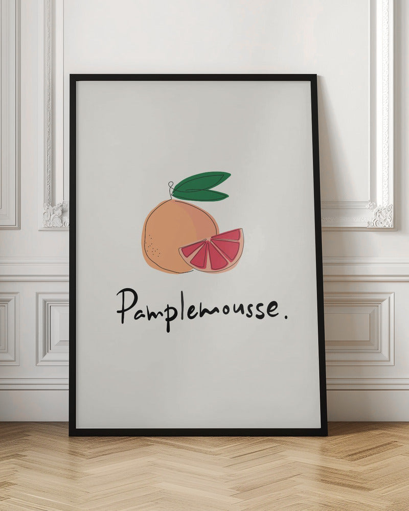 Modern French Fruits Collection "Grapefruit / Pamplemousse" - Poster / Art Print