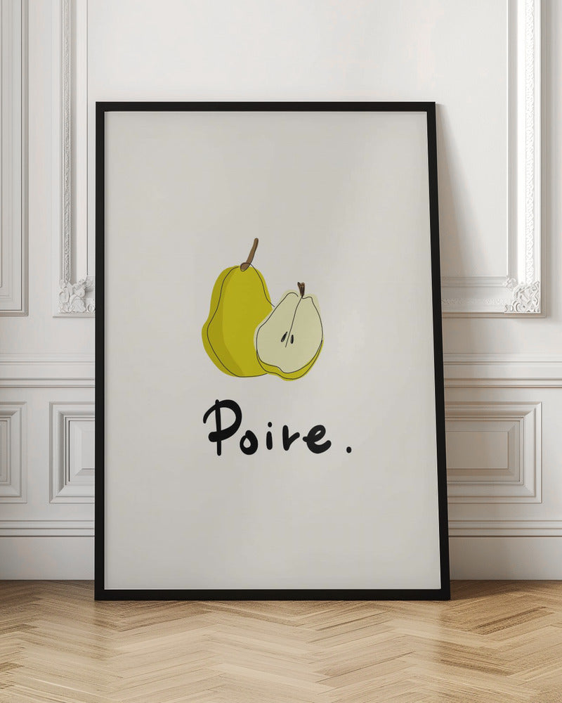 Modern French Fruits Collection "Pear / Poire" - Poster / Art Print