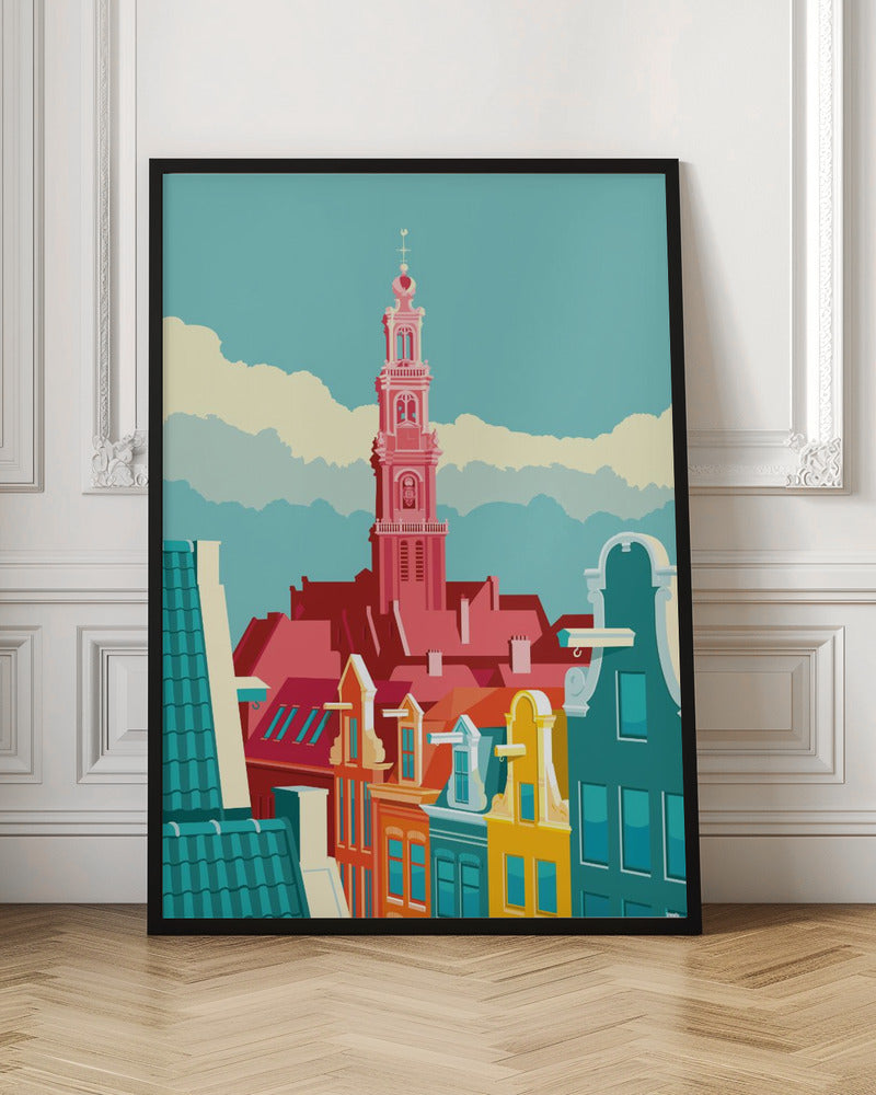 Amsterdam Westerkerk Jordaan - Poster / Art Print