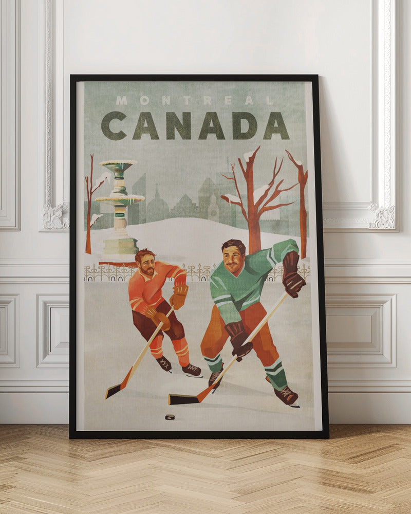 Montreal Canada Pond Hockey Guys - Poster / Art Print