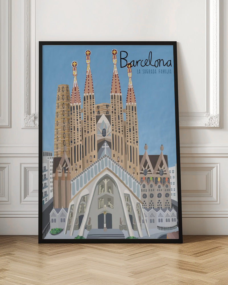 The Sagrada Familia, Barcelona by Artist Carla Daly - Poster / Art Print