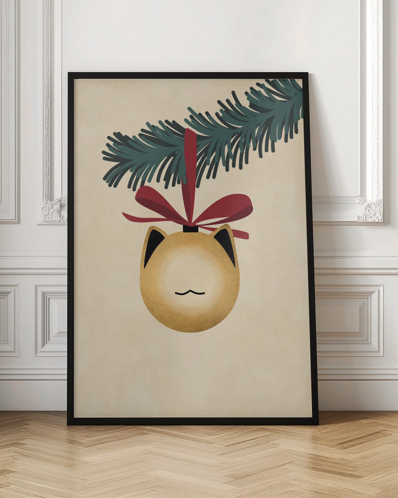 Meowry bauble godl/tan - Poster / Art Print