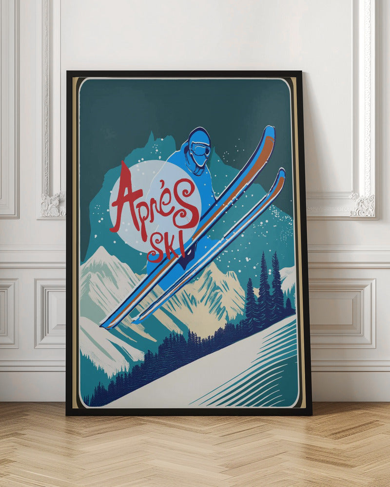 Winter Tourism: Vintage Ski Apres Ski Poster - Poster / Art Print