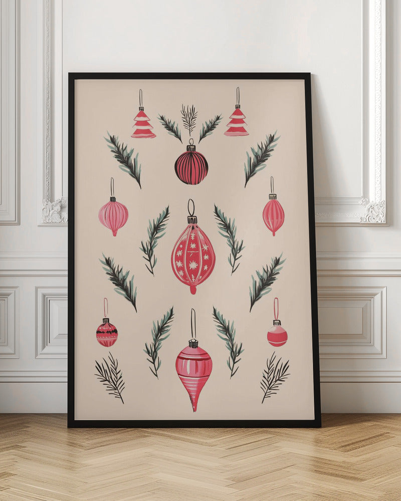 Pink Baubles - Poster / Art Print