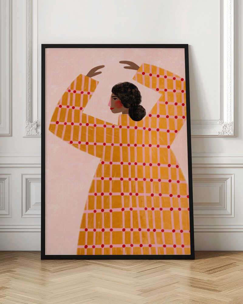 The Woman With the Checked Dress - Poster / Art Print