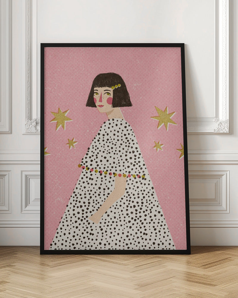 Polka Dots Girl - Poster / Art Print