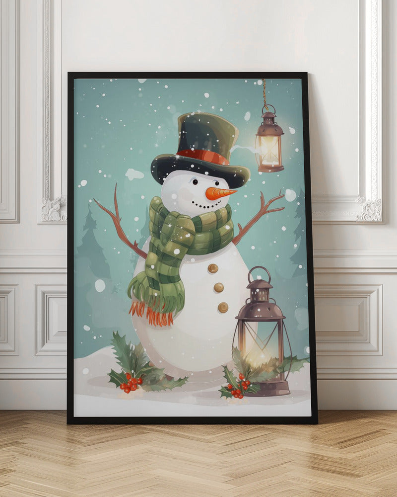 Cute Snowman No 1 - Poster / Art Print