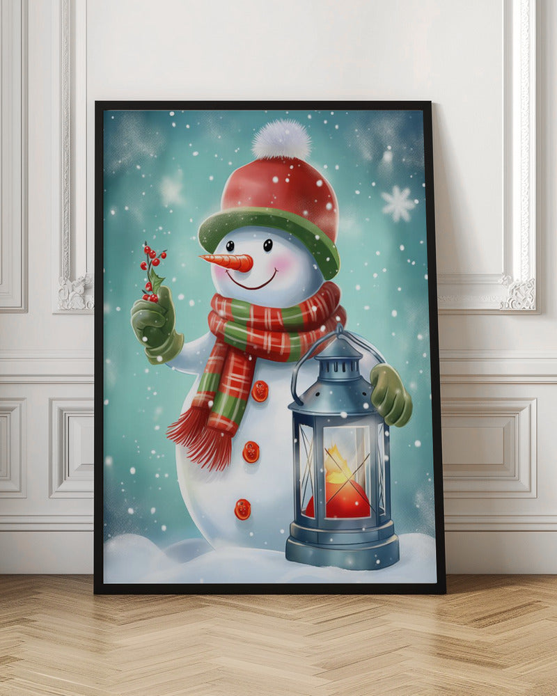 Cute Snowman No 2 - Poster / Art Print