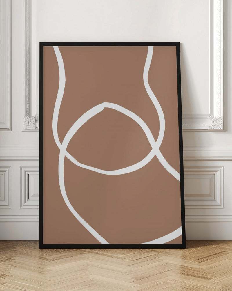 Abstract Lines Mocha 2 - Poster / Art Print
