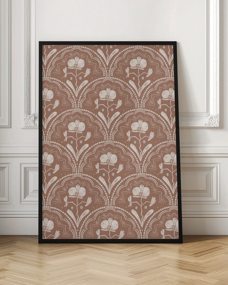 Boho Orchid Tiles Pattern - Poster / Art Print