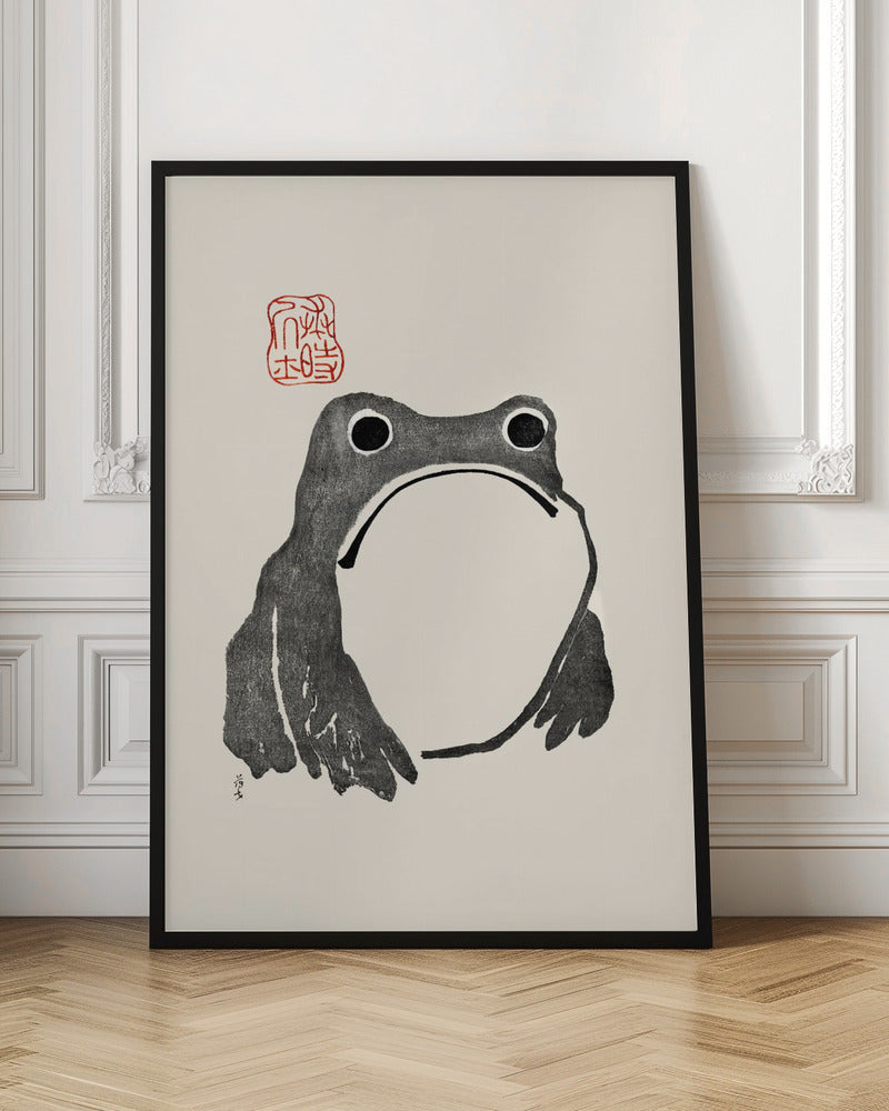 Grumpy Frog I Black - Poster / Art Print