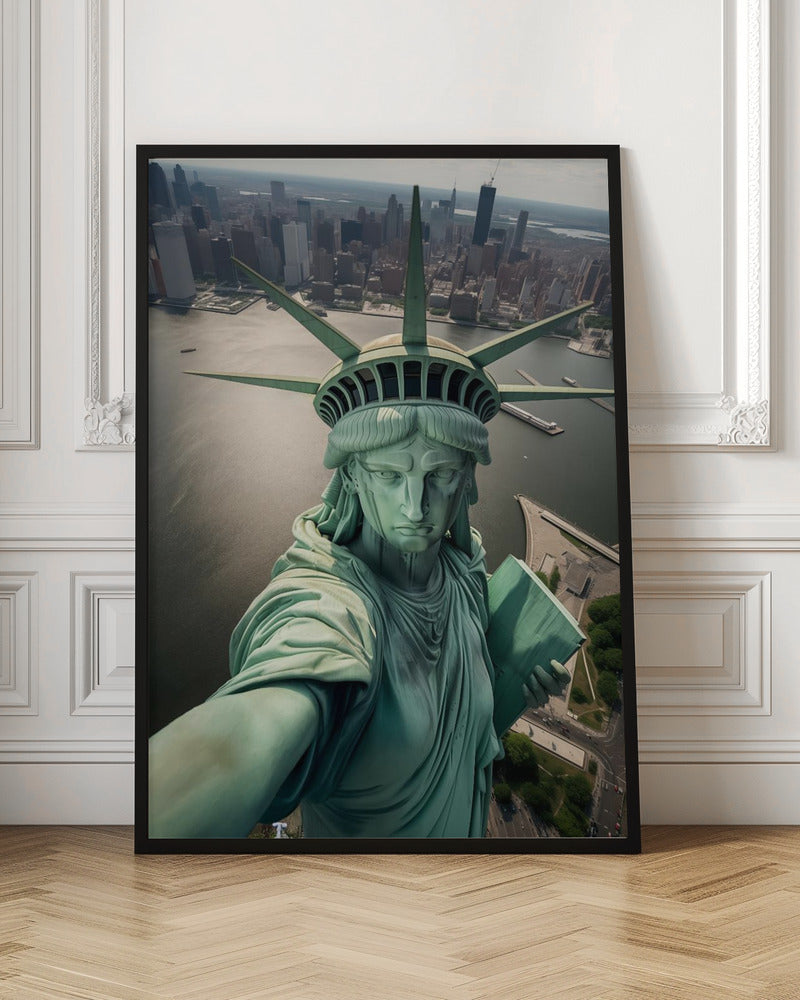 The Statue of Liberty Selfie - Poster / Art Print