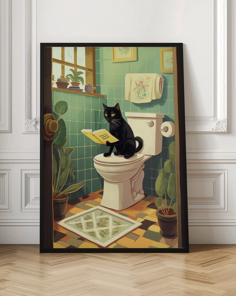 Toilet Cat - Poster / Art Print