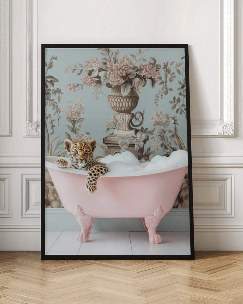 Leopard’s Pink Bubble Bath - Poster / Art Print